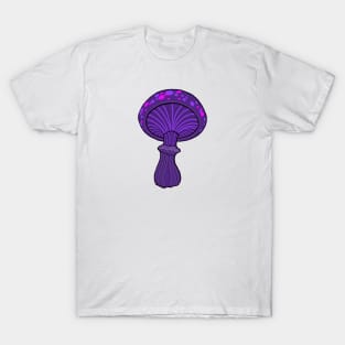 Purple New School Style Mushroom Original Art T-Shirt